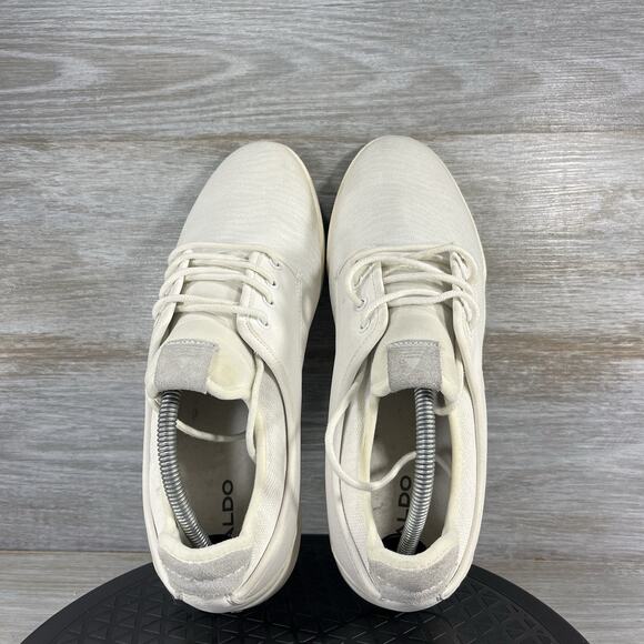 Aldo Men’s Pressure White Low Top Sneakers Size 10.5 - Picture 6 of 8